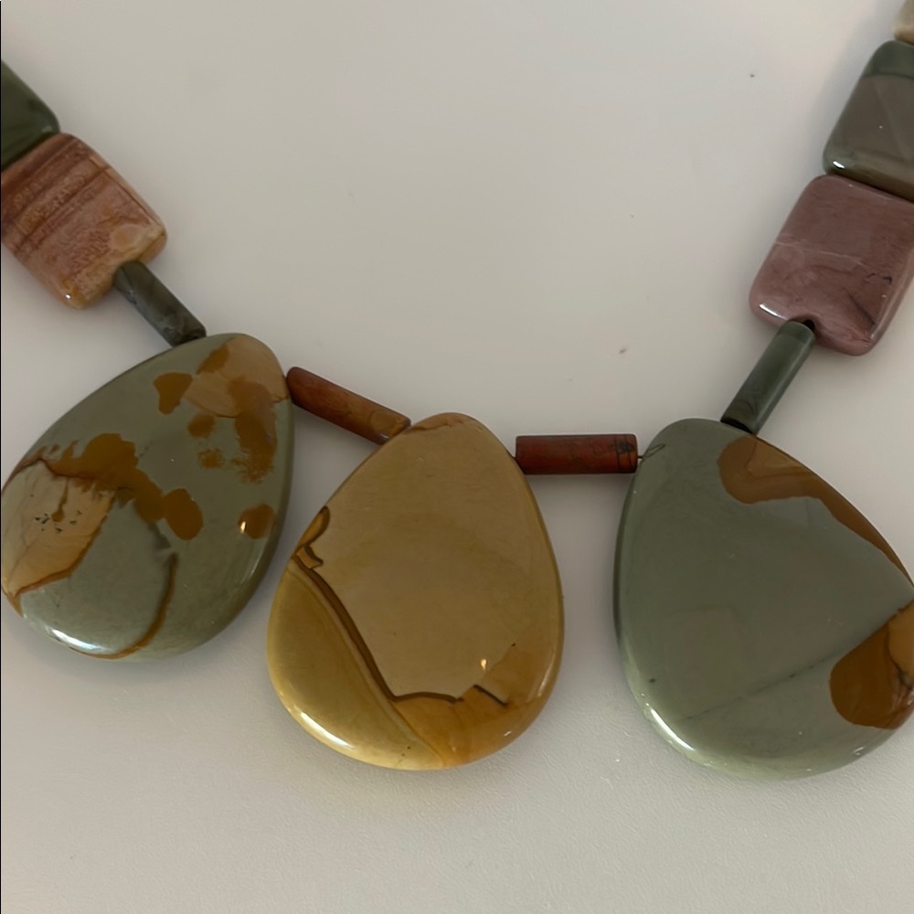 Picture Jasper Stone Necklace